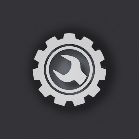 cog with a wrench - repair icon