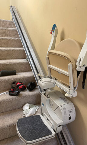 sterling stairlift being repaired