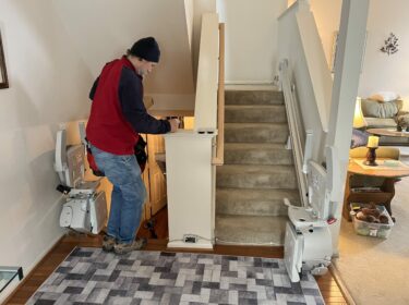 technician performing Stairlift Installation in Silver Spring, MD